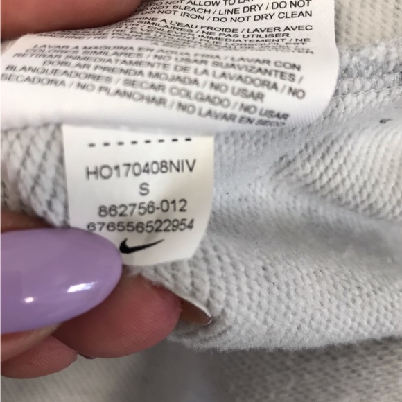 Nike Heather Gray Dry Training Hoodie Vented Droptail - Picture 7 of 8